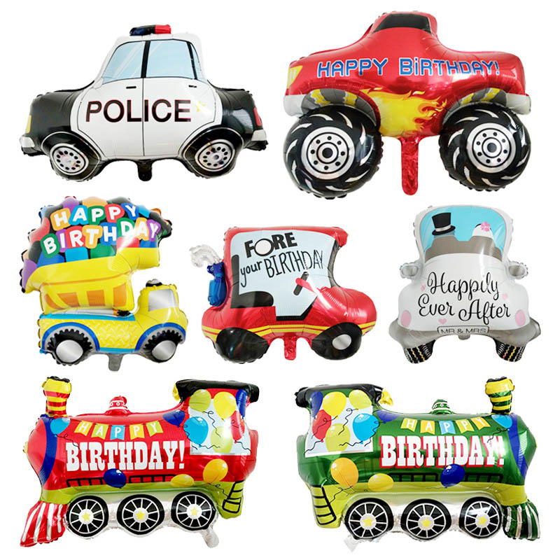 Wedding Qq - 1PC Cartoon Car Balloons Fire Truck