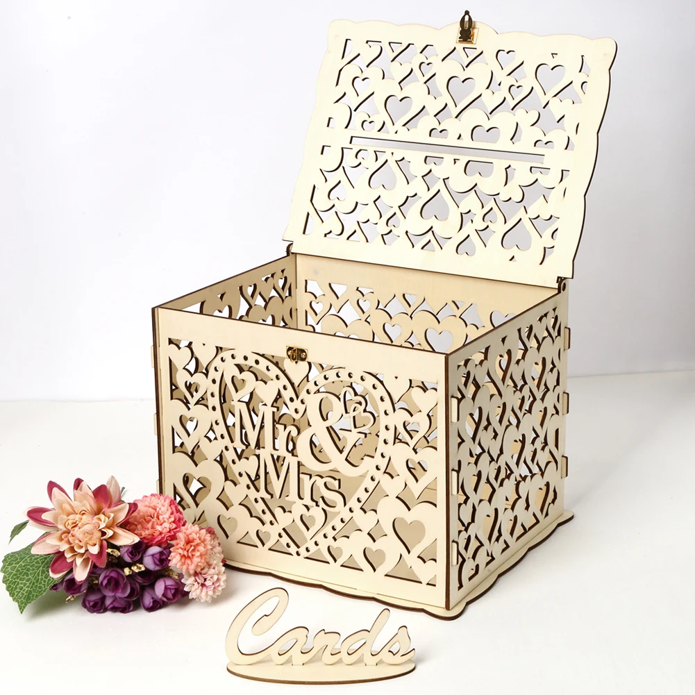 Wedding Supply.Box - Wooden Wedding Card Box Wedding Decoration