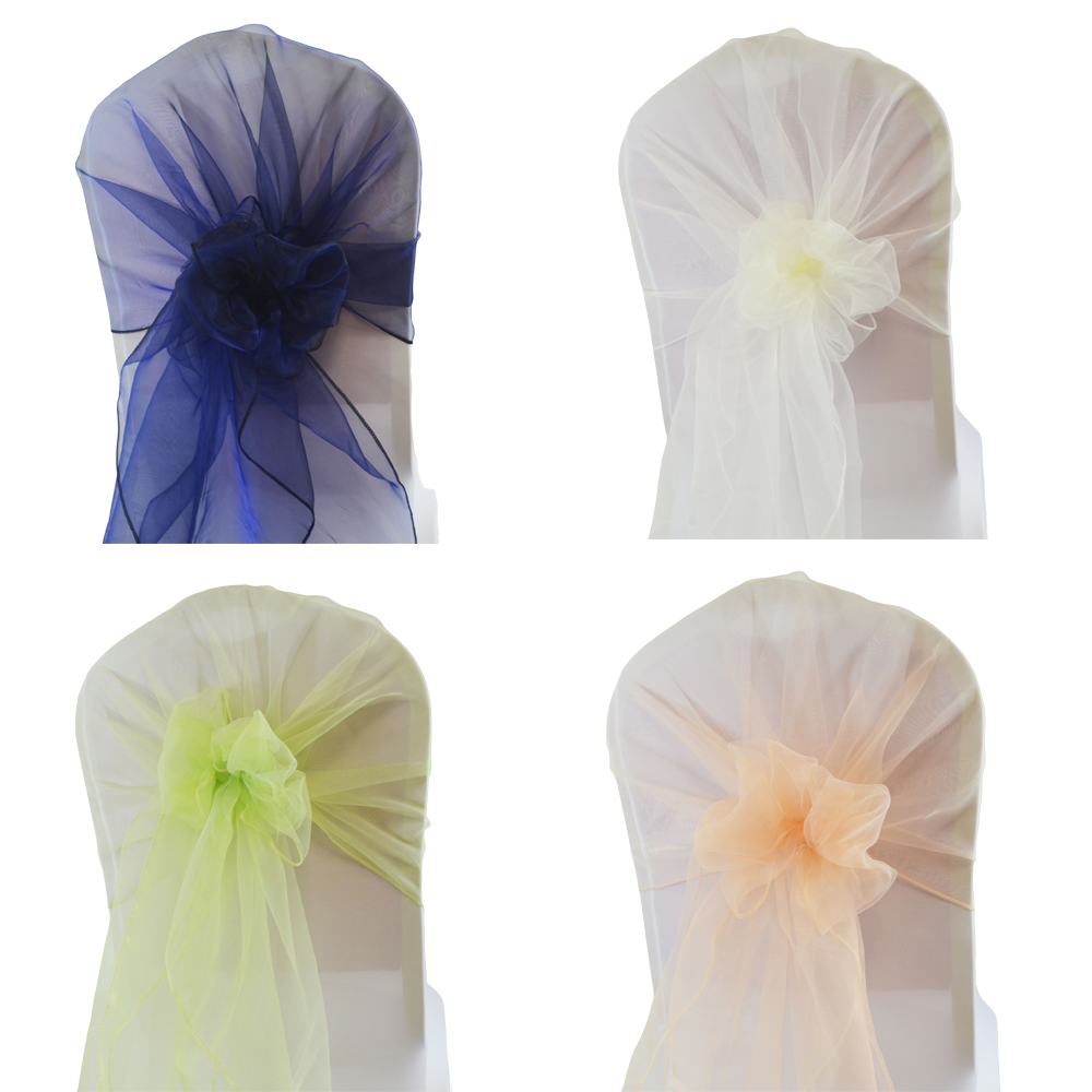 Chair Sash Organza - 65x275cm Organza Chair Sash For Wedding