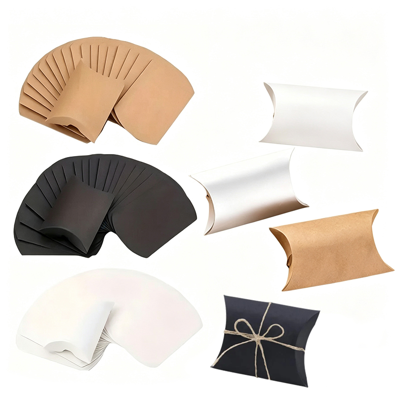 Wedding Supply.Box - 50/100PCS Multicolor Kraft Paper Pillow Box