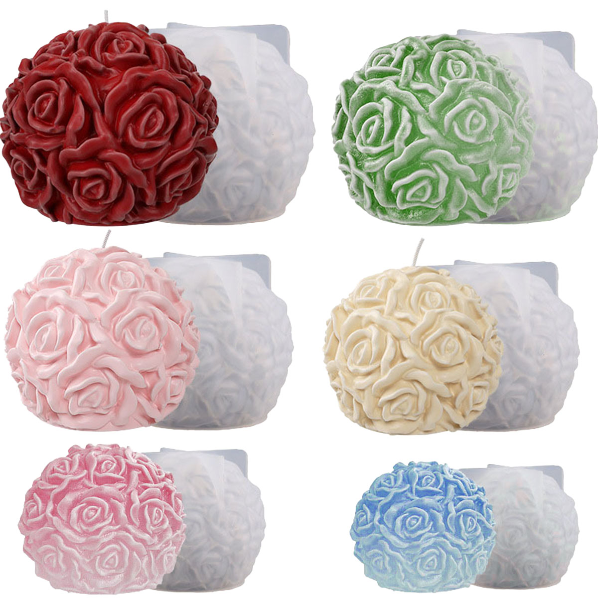 Unity Candle Set - Multi Size Flower Series Candle Mould