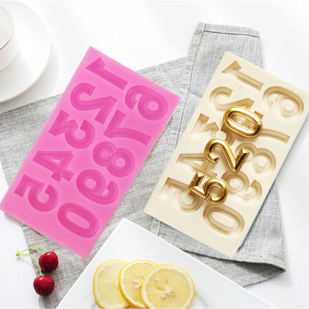 Unity Candle Set - Aesthetic Numbers Candle Molds Set Number