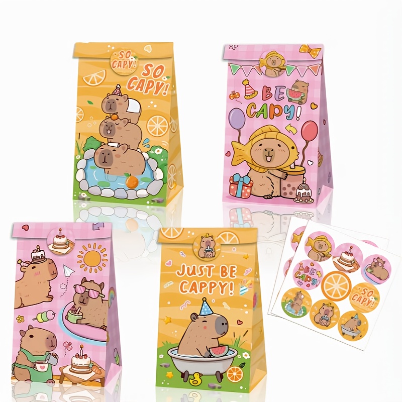 Wedding Supply.Box - 12/24/48pcs Capybara Candy Bags Birthday Party