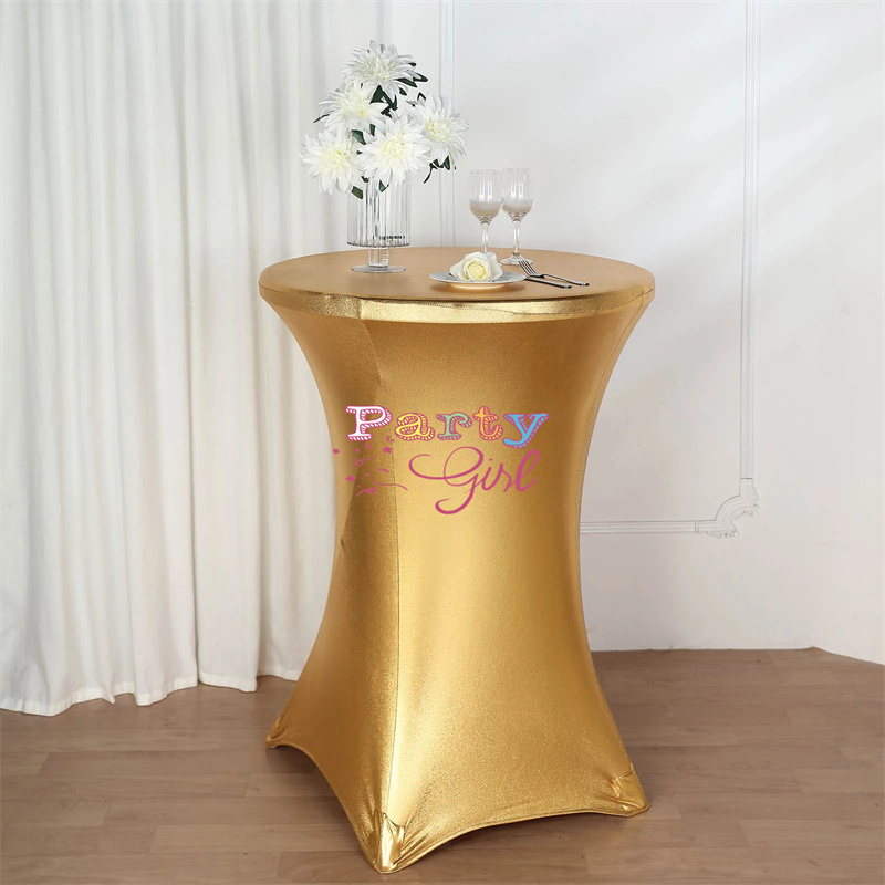 Wedding Qq - Hot Sale Metallic Spandex Table Cloth