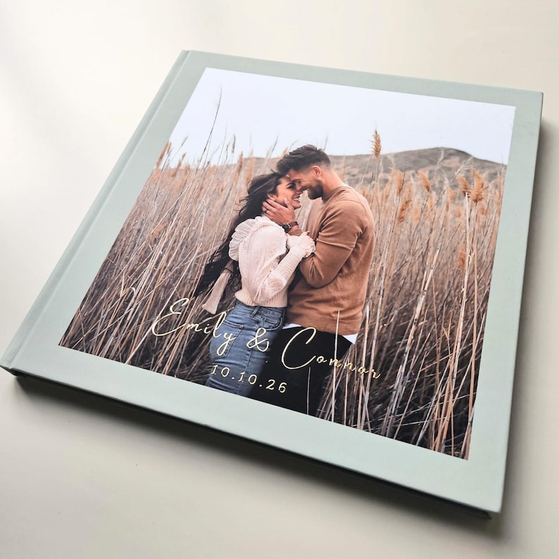 Personalized Guest Book - Custom Wedding Guest Book with Foil