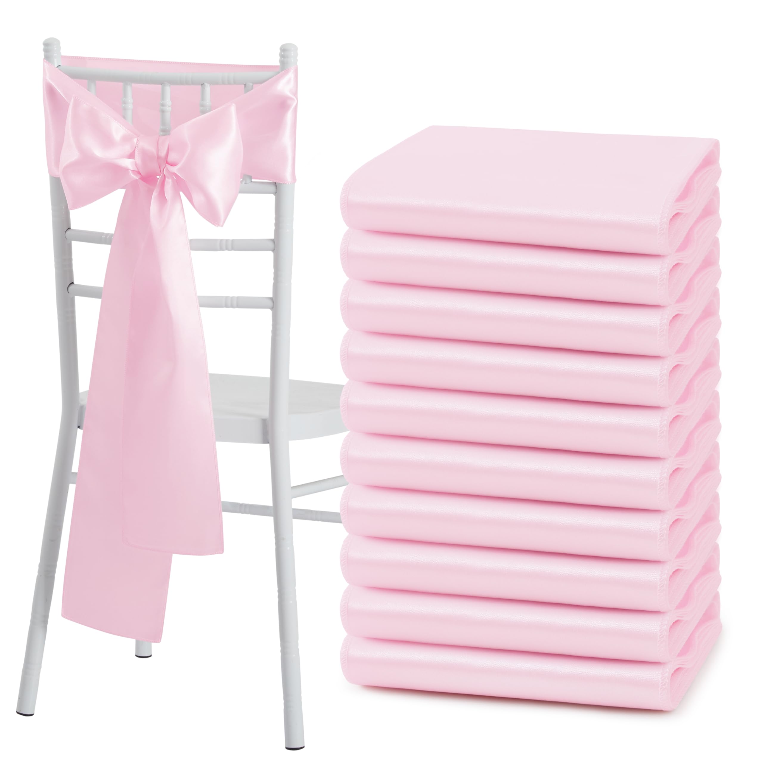 Chair Sash Organza - 10/50 Pcs Satin Chair Sashes Bows