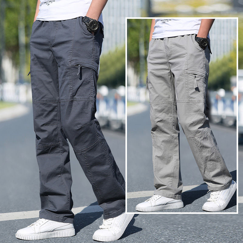 Wedding Job - Cotton Cargo Trousers Men Work Pants