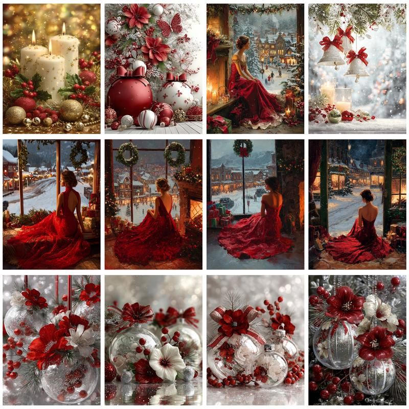 Unity Candle Set - CHENISTORY Coloring By Number Christmas Candle