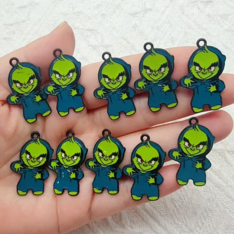 Wedding Yes - 10pcs alloy drip oil cartoon Christmas