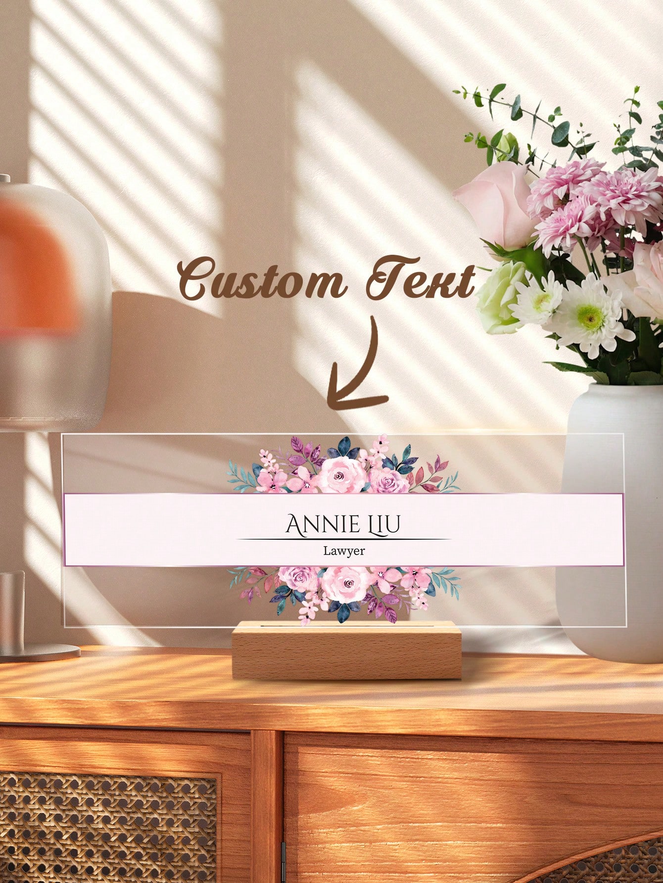 Wedding Job - 1pc Custom Acrylic Desk Nameplate With
