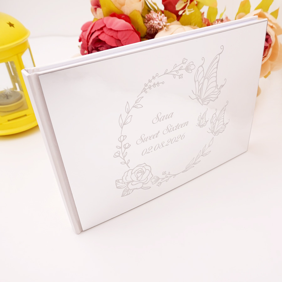 Custom Butterfly Design Acryli - Personalized Guest Book recension och pris