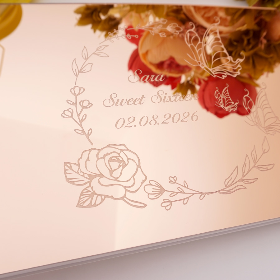 Custom Butterfly Design Acryli - Personalized Guest Book recension och pris