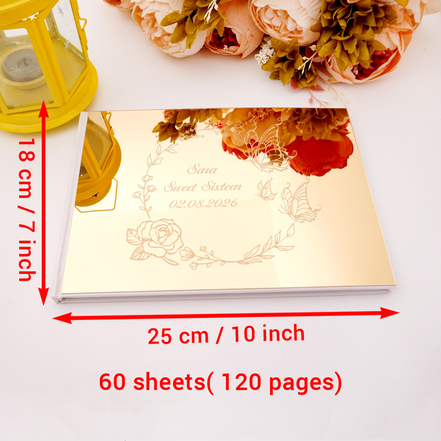Custom Butterfly Design Acryli - Personalized Guest Book recension och pris