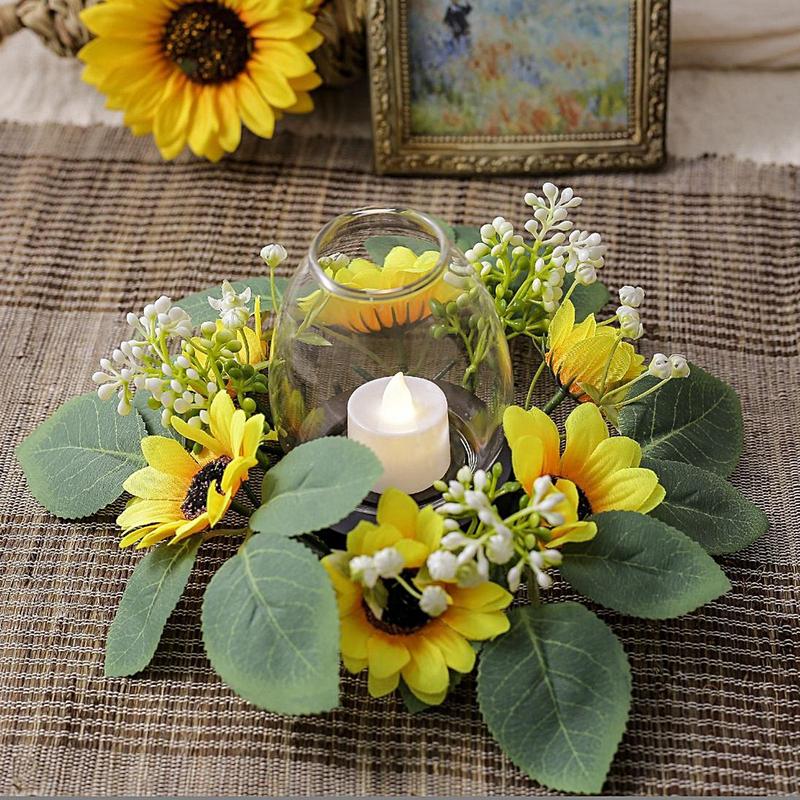 Artificial Sunflower Candle Ri - Unity Candle Set recension och pris