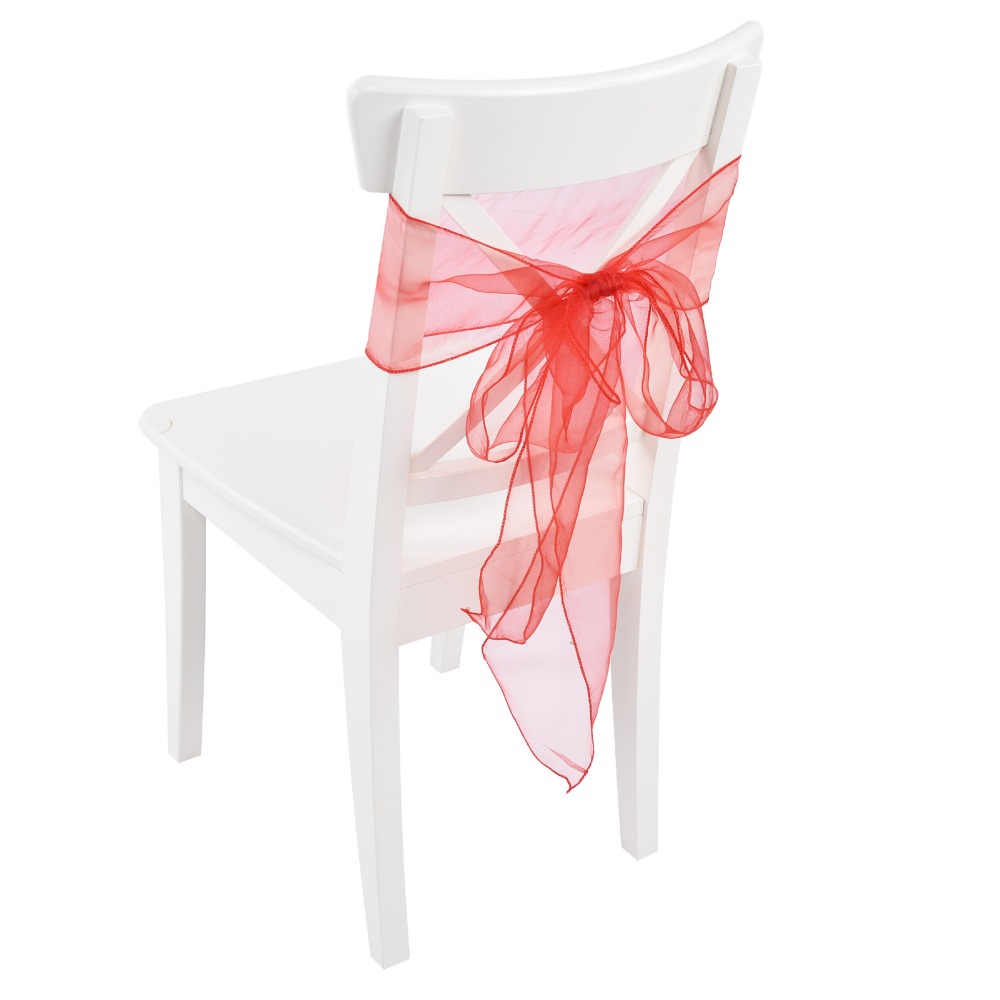 10Pcs Blue, red, yellow, purpl - Chair Sash Organza recension och pris