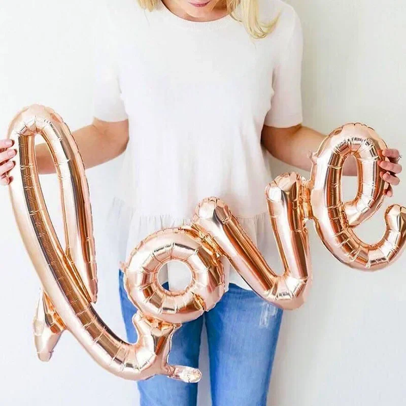 1pc Small Love Letter Foil Bal - Wedding Qq recension och pris