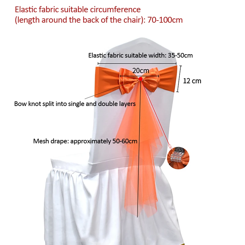 10 50pcs Spandex Chair Sashes  - Chair Sash Organza recension och pris
