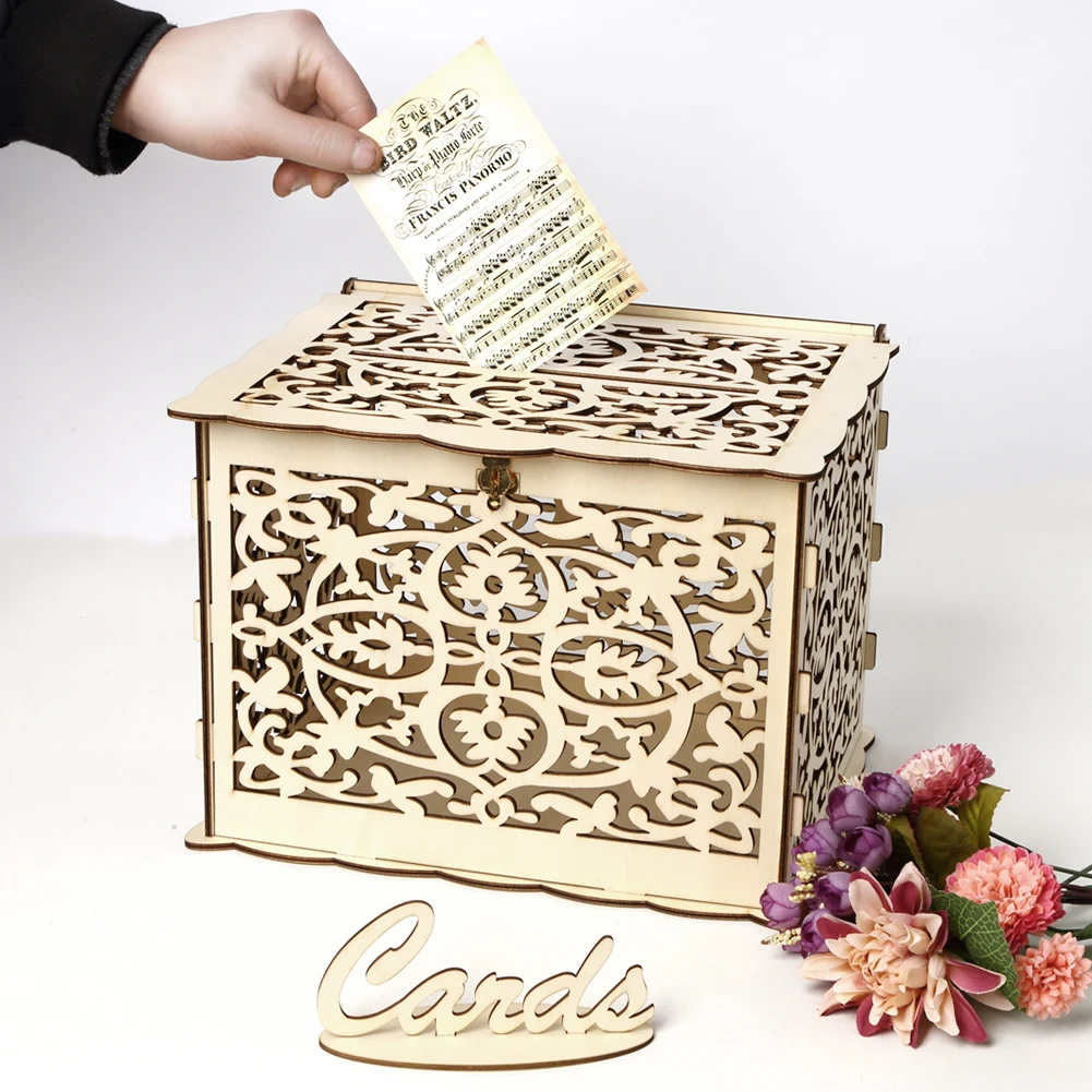 Wooden Wedding Card Box Weddin - Wedding Supply.Box recension och pris