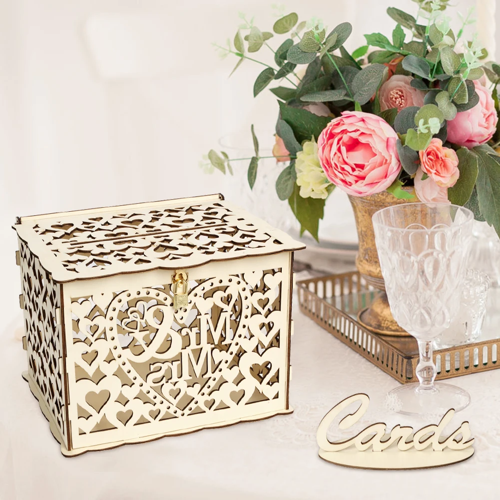 Wooden Wedding Card Box Weddin - Wedding Supply.Box recension och pris