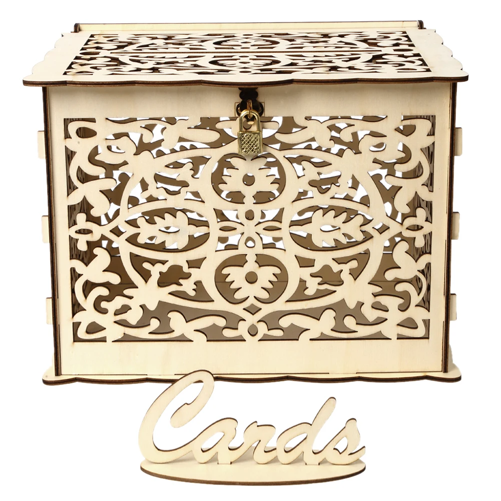 Wooden Wedding Card Box Weddin - Wedding Supply.Box recension och pris