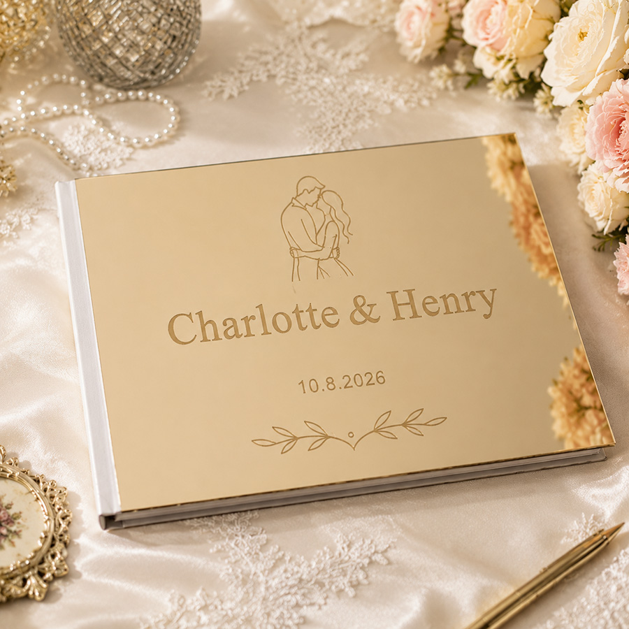 Custom Wedding Guest Book Acry - Personalized Guest Book recension och pris
