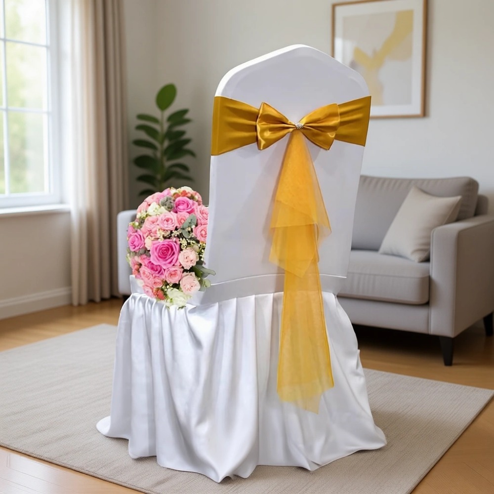 Classic European Style Bow Org - Chair Sash Organza recension och pris