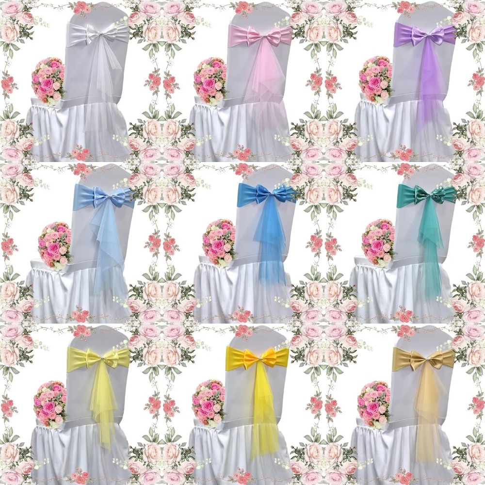 Classic European Style Bow Org - Chair Sash Organza recension och pris