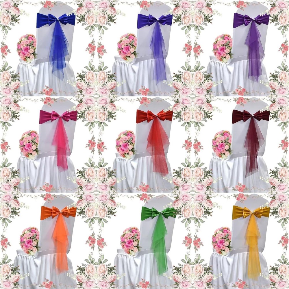 Classic European Style Bow Org - Chair Sash Organza recension och pris