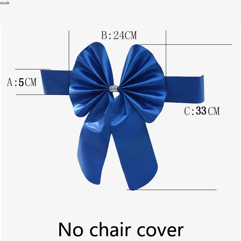 10pcs Burgundy & Royal Blue El - Chair Sash Organza recension och pris