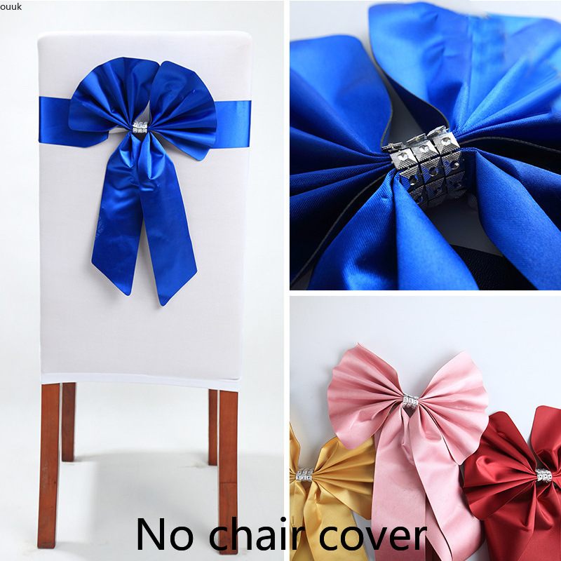10pcs Burgundy & Royal Blue El - Chair Sash Organza recension och pris