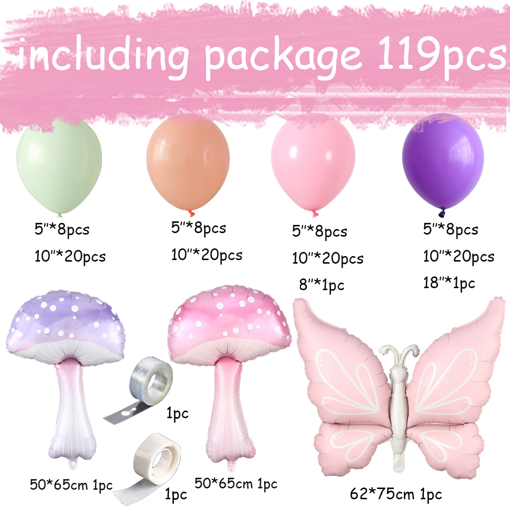 Mushroom Butterfly Balloon Gar - Wedding Day Supply Kit recension och pris