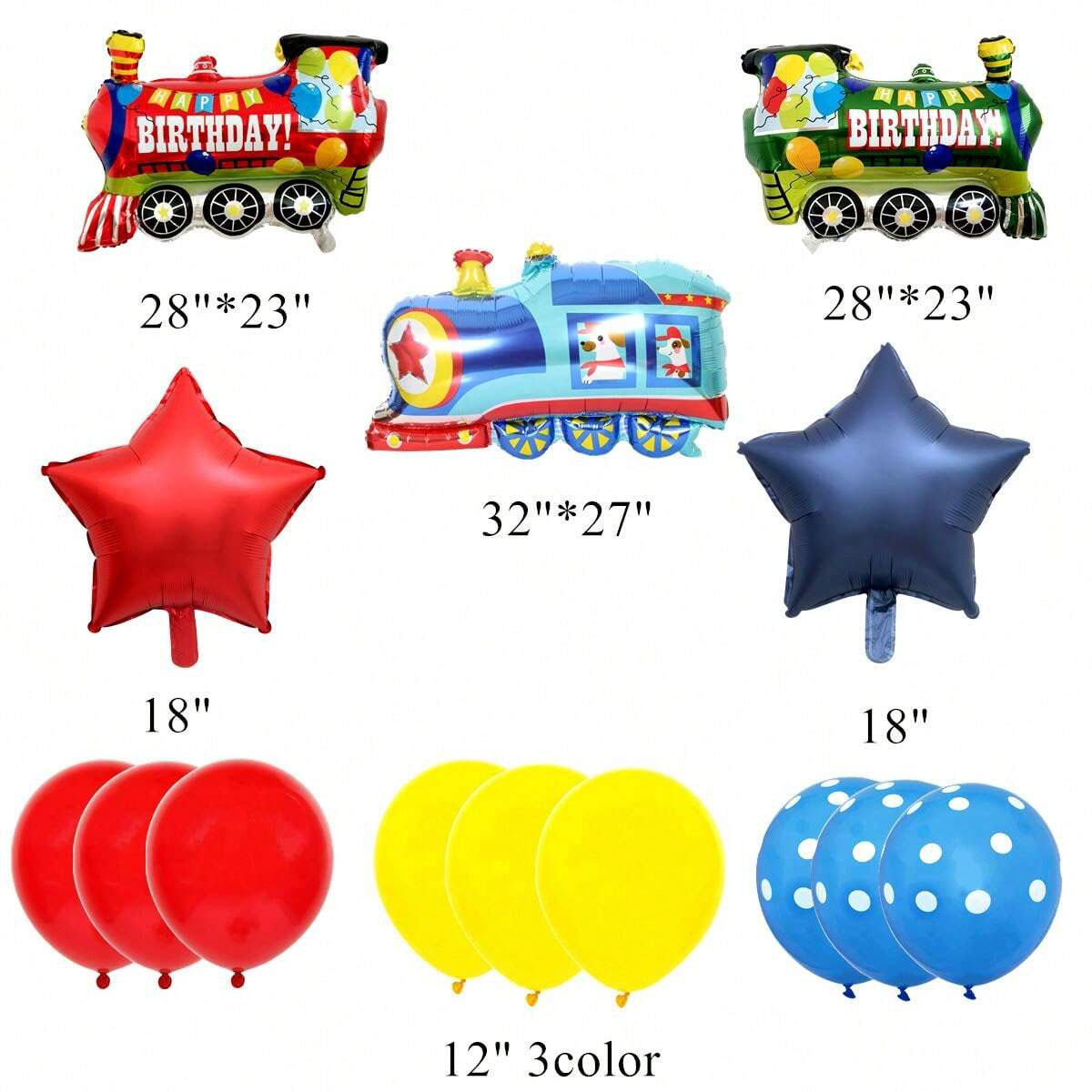 14pcs Train Balloon Kit for Bi - Wedding Day Supply Kit recension och pris