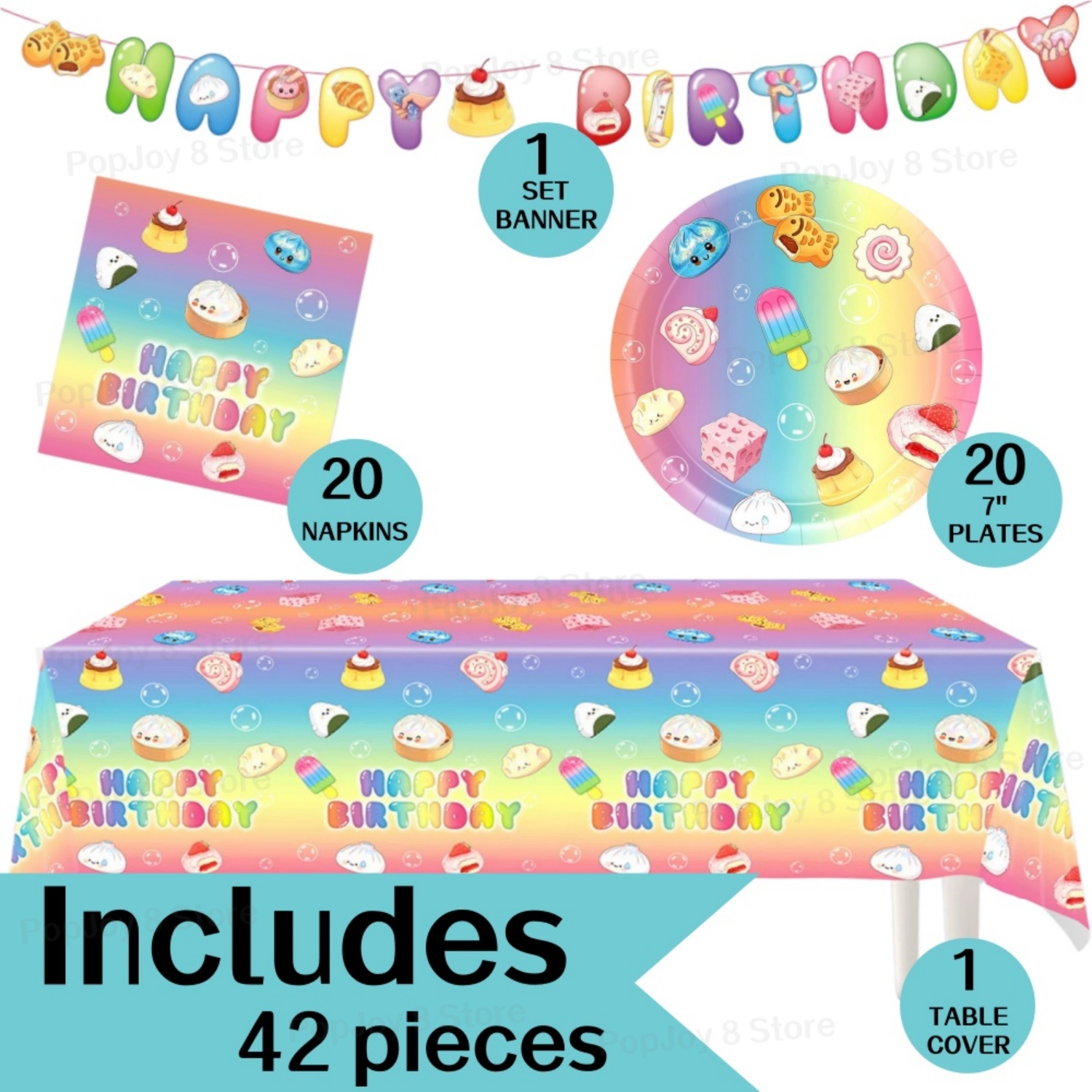 Colorful Dumpling Birthday Dec - Wedding Day Supply Kit recension och pris