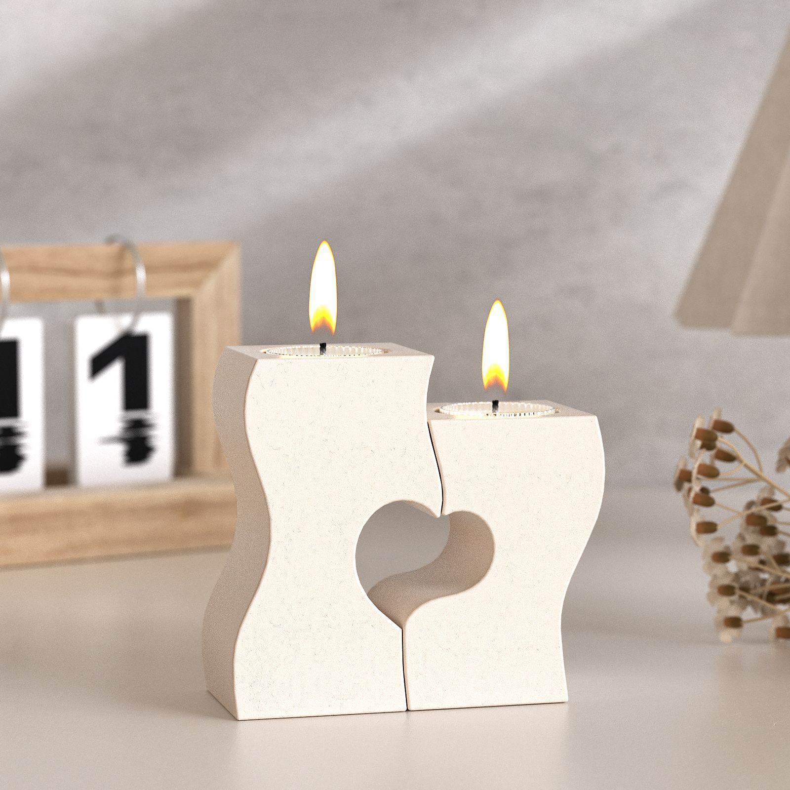 S Heart Candlestick Silicone M - Unity Candle Set recension och pris