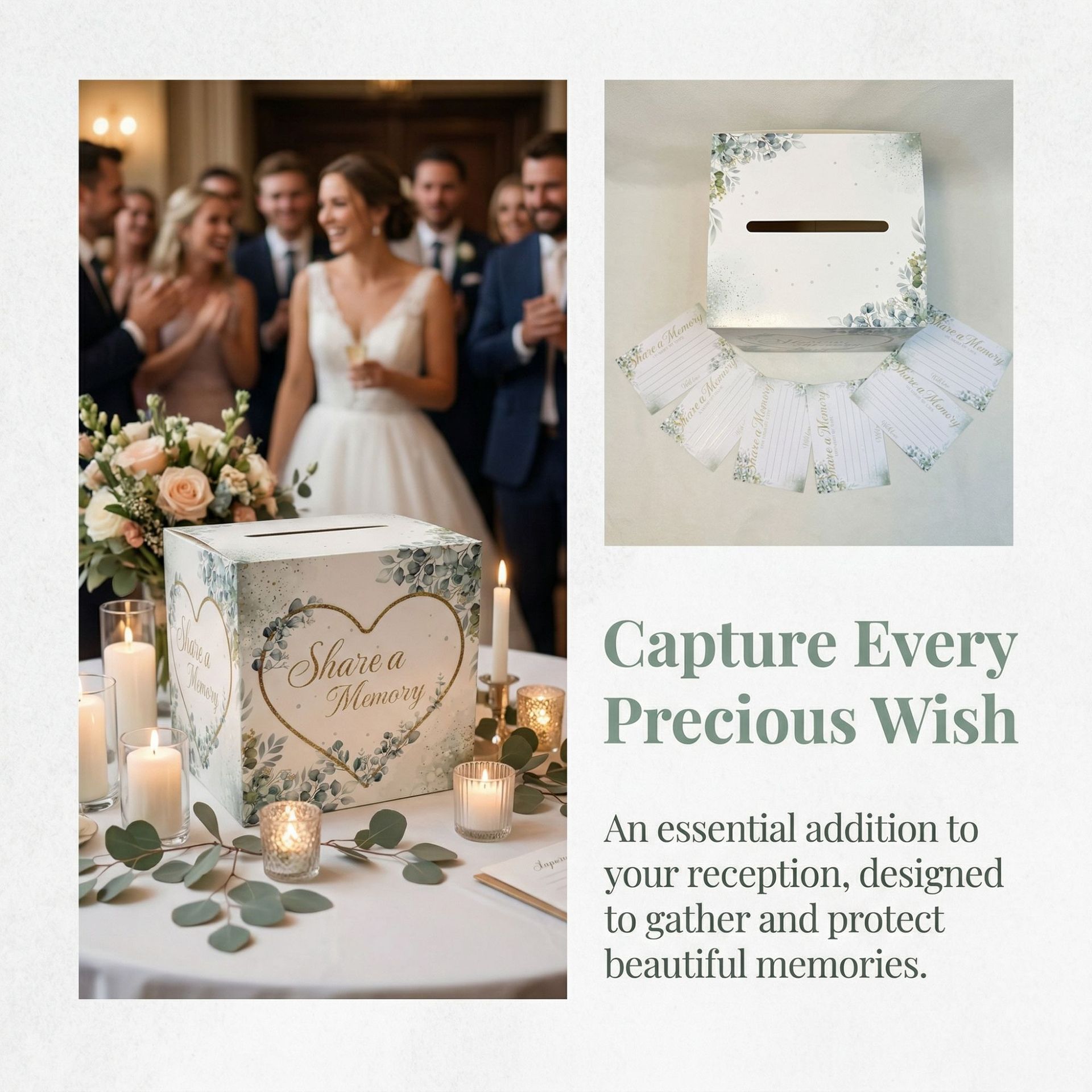 White Floral Wedding Card Box  - Wedding Supply.Box recension och pris