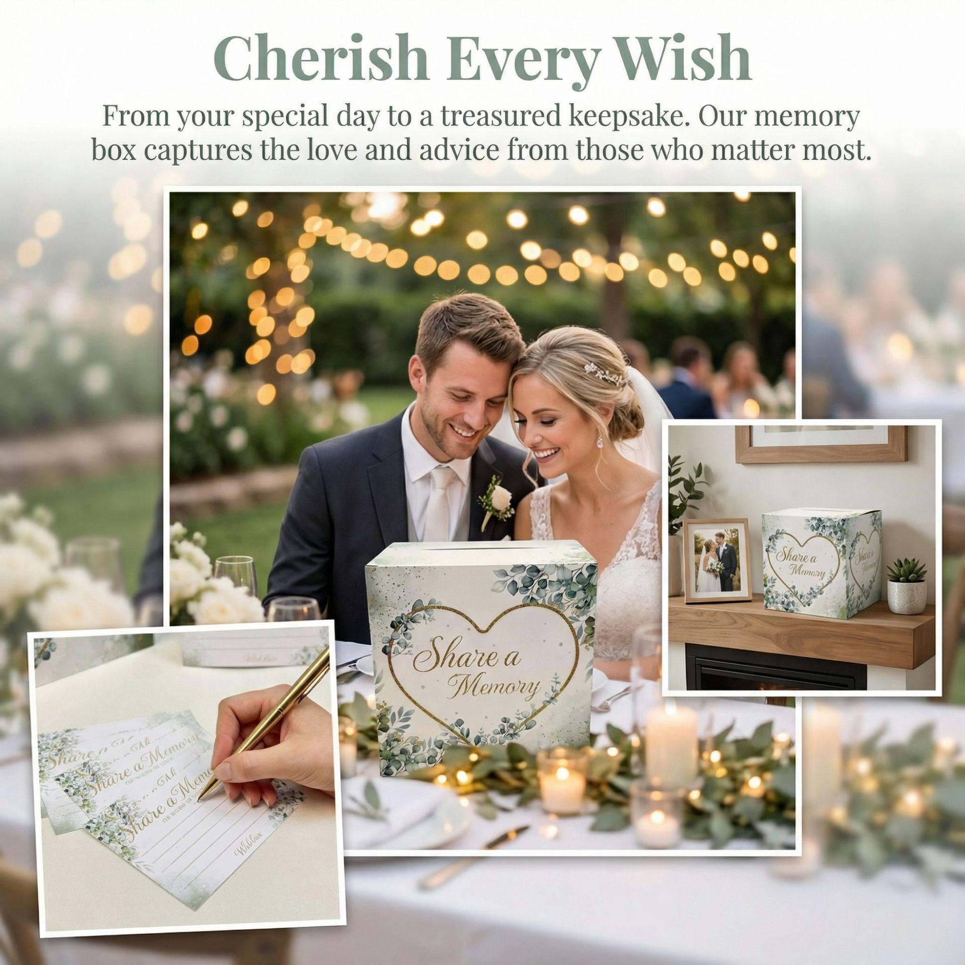 White Floral Wedding Card Box  - Wedding Supply.Box recension och pris