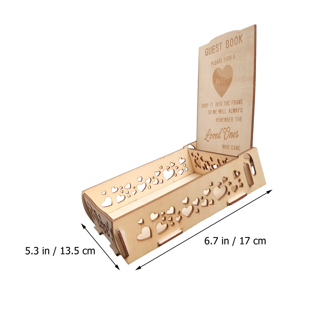 Wooden Wedding Guest Book Box  - Personalized Guest Book recension och pris