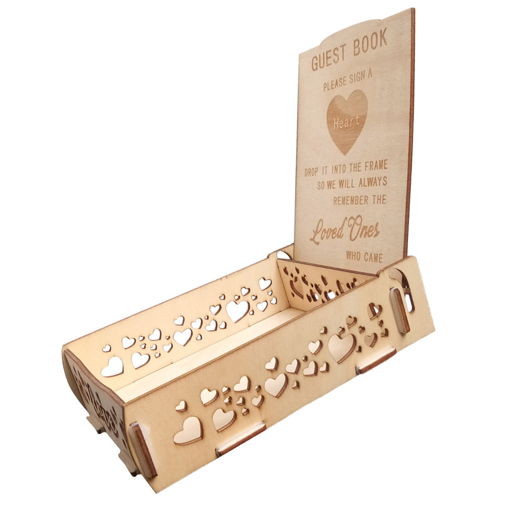 Wooden Wedding Guest Book Box  - Personalized Guest Book recension och pris