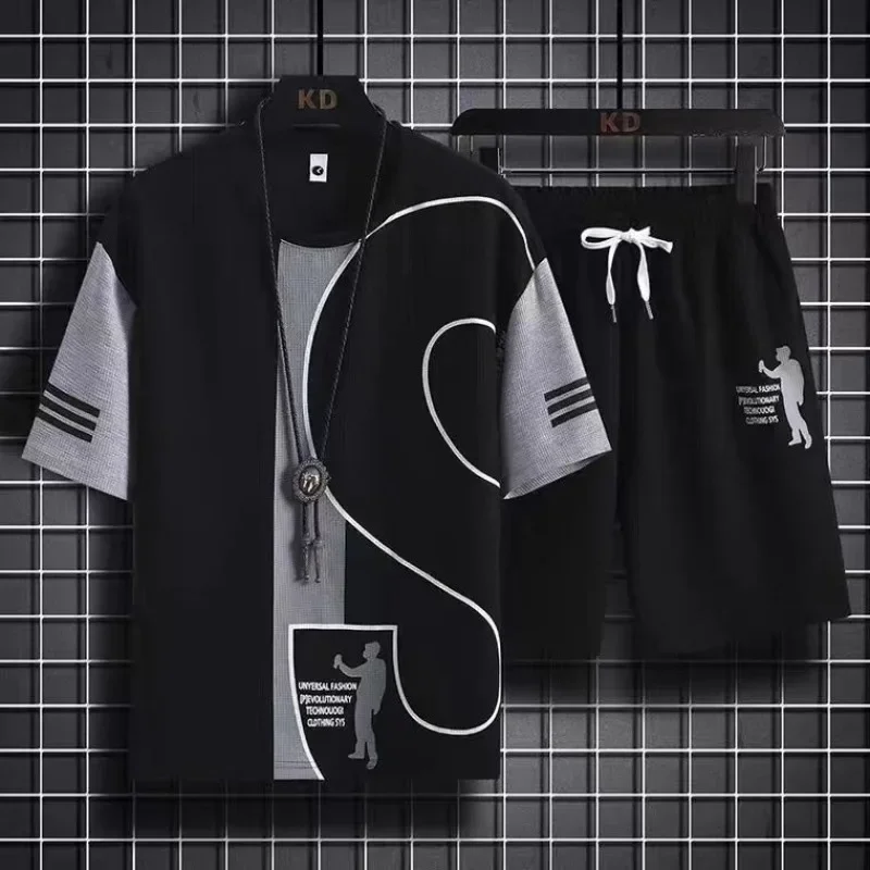 Male T Shirt Short Sets Graphi - Wedding Job recension och pris