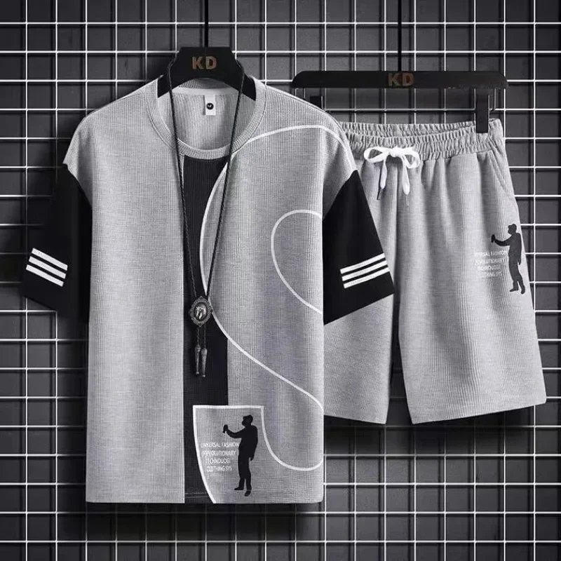 Male T Shirt Short Sets Graphi - Wedding Job recension och pris