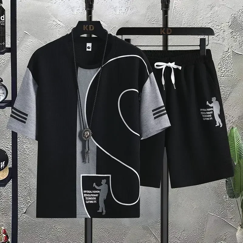 Male T Shirt Short Sets Graphi - Wedding Job recension och pris