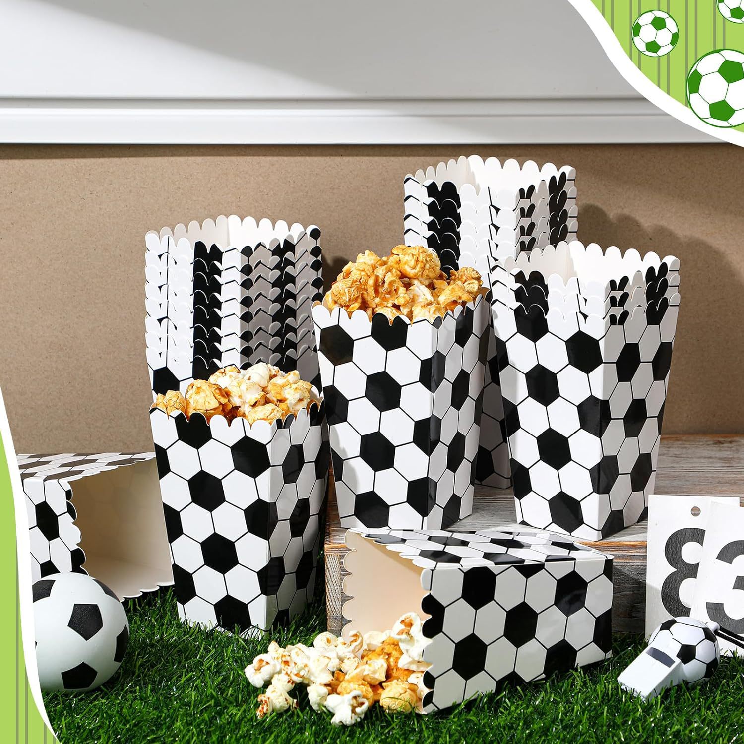 6/18Pcs  Football Popcorn Boxe - Wedding Supply.Box recension och pris