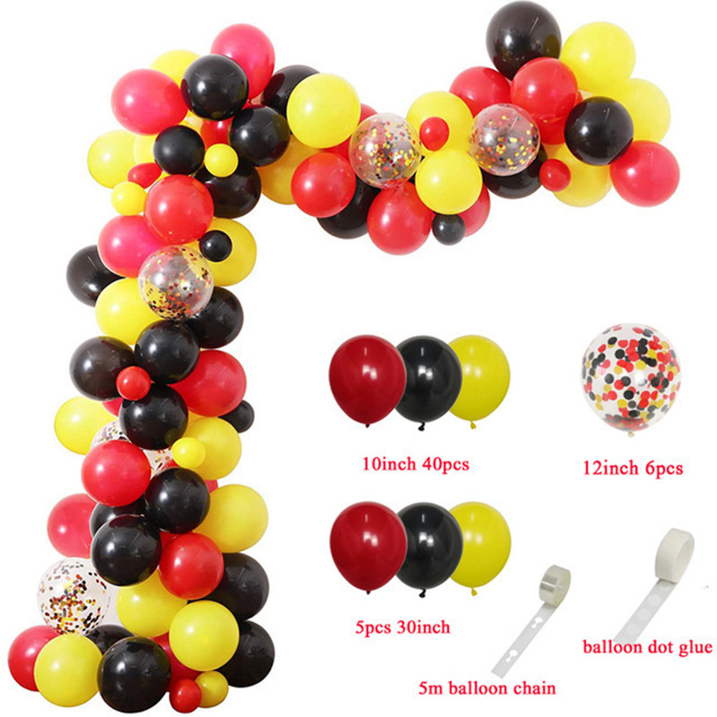 Red Black Yellow Balloon Garla - Wedding Day Supply Kit recension och pris