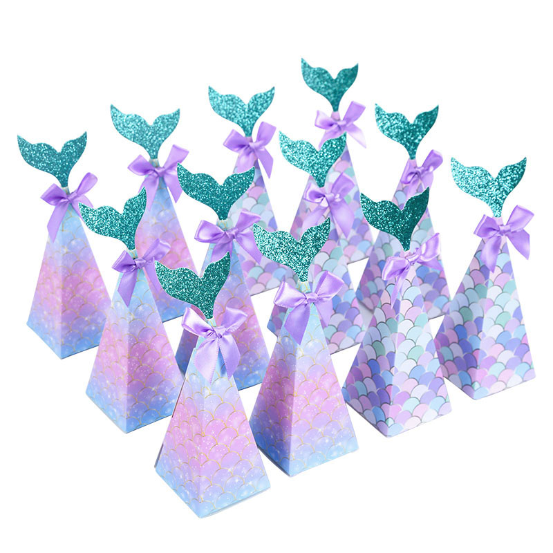 10Pcs Little Mermaid Candy Box - Wedding Supply.Box recension och pris