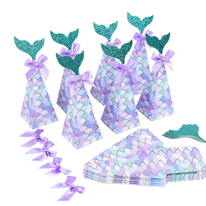 10Pcs Little Mermaid Candy Box - Wedding Supply.Box recension och pris