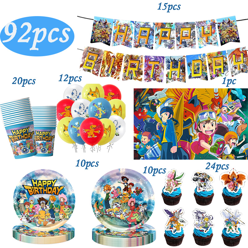 Digimon Themed Birthday Party  - Wedding Day Supply Kit recension och pris