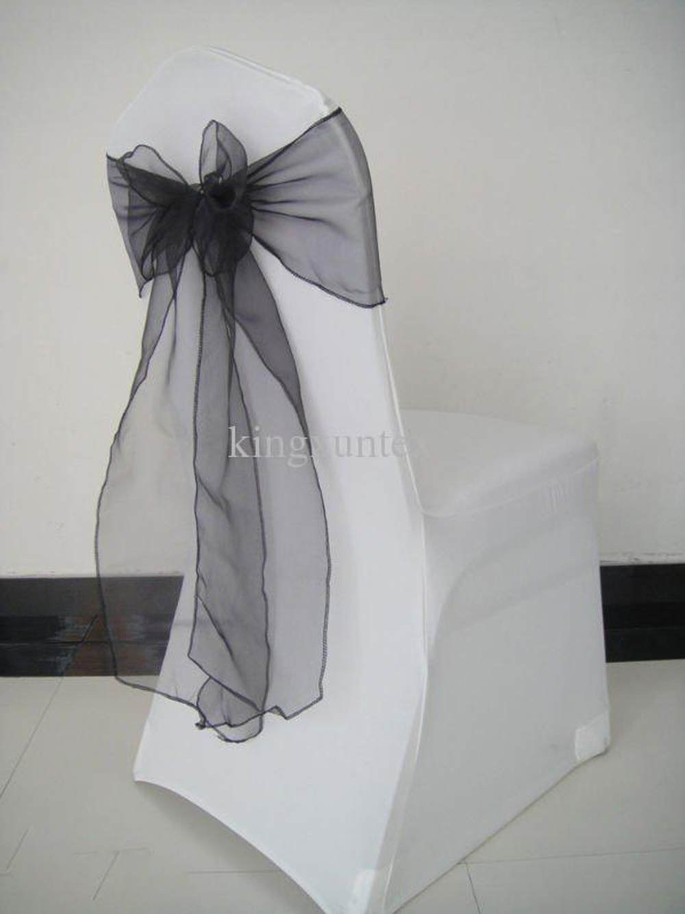 NEW CHAIR BOWS 50pcs/LOT Black - Chair Sash Organza recension och pris