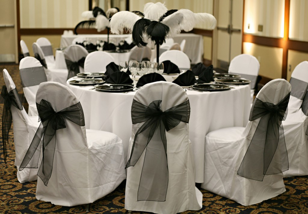 NEW CHAIR BOWS 50pcs/LOT Black - Chair Sash Organza recension och pris