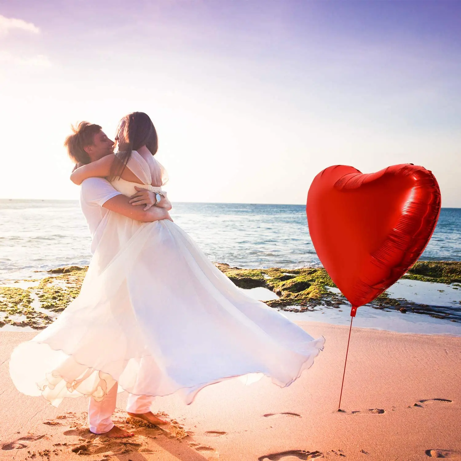 1/2pcs 36 inches Heart balloon - Wedding Qq recension och pris