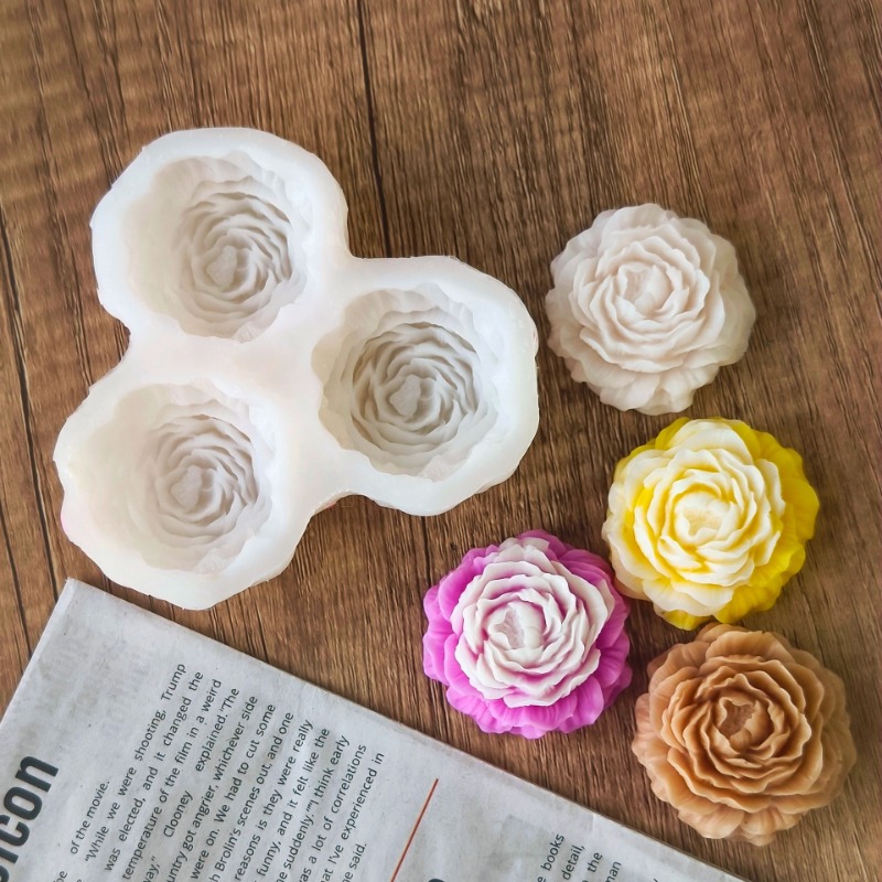 3pcs/set Peony Flower Candle S - Unity Candle Set recension och pris
